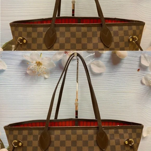 โค๏ธโ๐ฉนSOLDโค๏ธโ๐ฉน Louis Vuitton Neverfull MM Damier Ebene Cherry Red Tote Bag(SP0069) - Picture 2 of 12